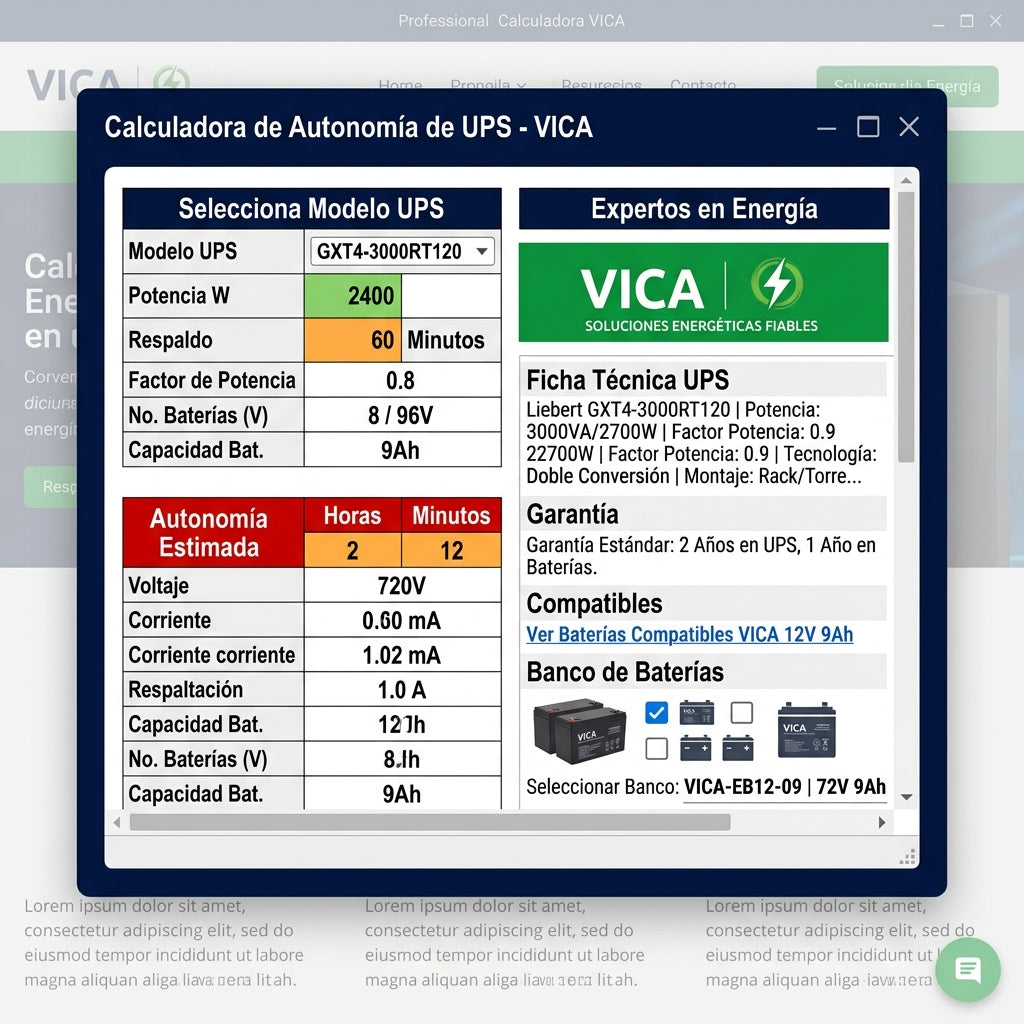 Preview Calculadora VICA